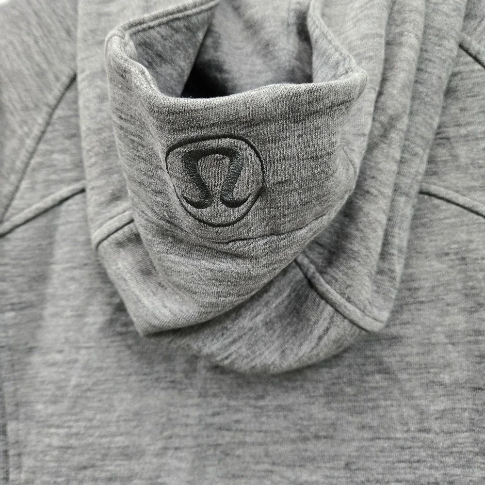 Lululemon Women Jacket 8 Gray Scuba Full Zip Hoodie READ